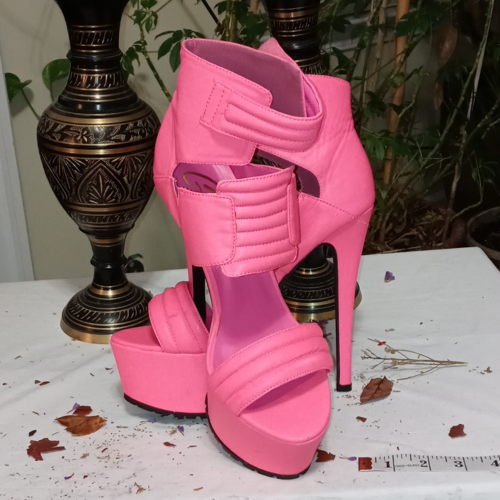 Go Sexy Ass Jane hot pink platform stiletto.